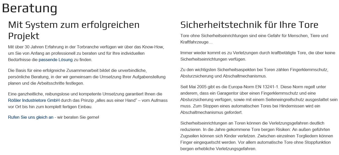 Qualifizierte Tor Beratungen und professioneller Service